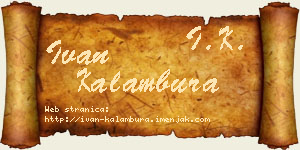 Ivan Kalambura vizit kartica